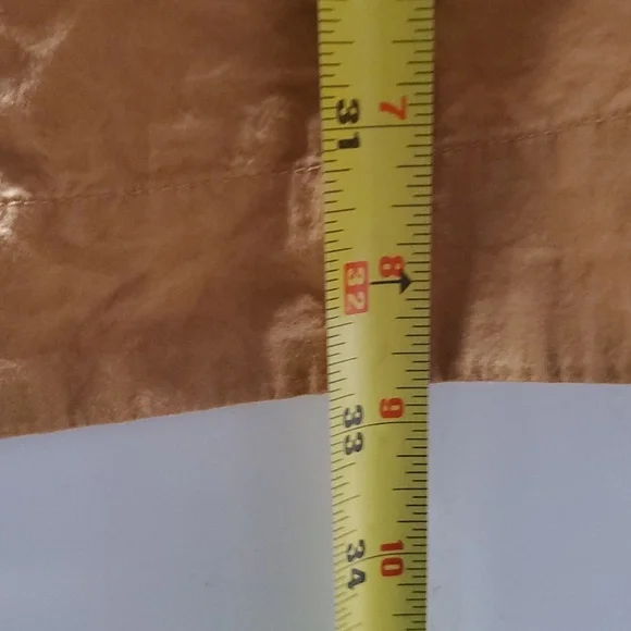 Madewell Poplin Puff Sleeve Mini Dress Size Small Tie Neck Pockets Neutral Toffe - Picture 13 of 13